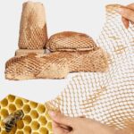 Сотовий папір 50 см х 50 м коричневий / крафт папір пакувальний сітчастий (перфорований) обгортковий