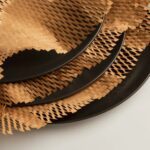 Сотовий папір 50 см х 50 м коричневий / крафт папір пакувальний сітчастий (перфорований) обгортковий